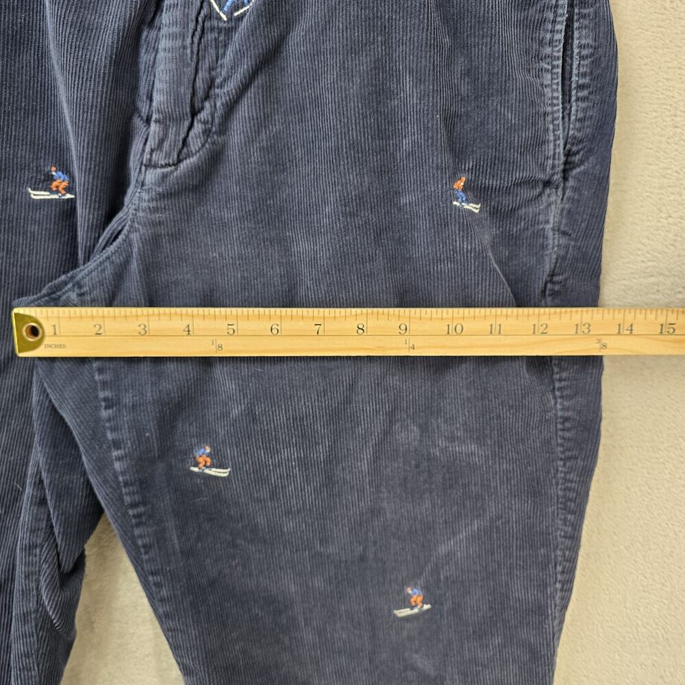 J.CREW Relaxed Corduroy Pants Mens 34x32 (Fits 33x30) Blue Ski Embroidered - Picture 14 of 14